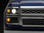 Raxiom 14-15 Chevrolet Silverado 1500 OE Projector Headlights/Chrome Trim- Black- Clear Lens