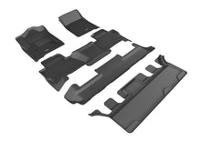 Load image into Gallery viewer, 3D MAXpider 2015-2020 Chevrolet Tahoe Kagu 1st &amp; 2nd &amp; 3rd Row Floormats - Black