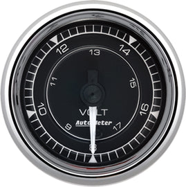 AutoMeter Chrono 2-1/16in 18V Digital Stepper Motor Voltmeter Gauge - Chrome