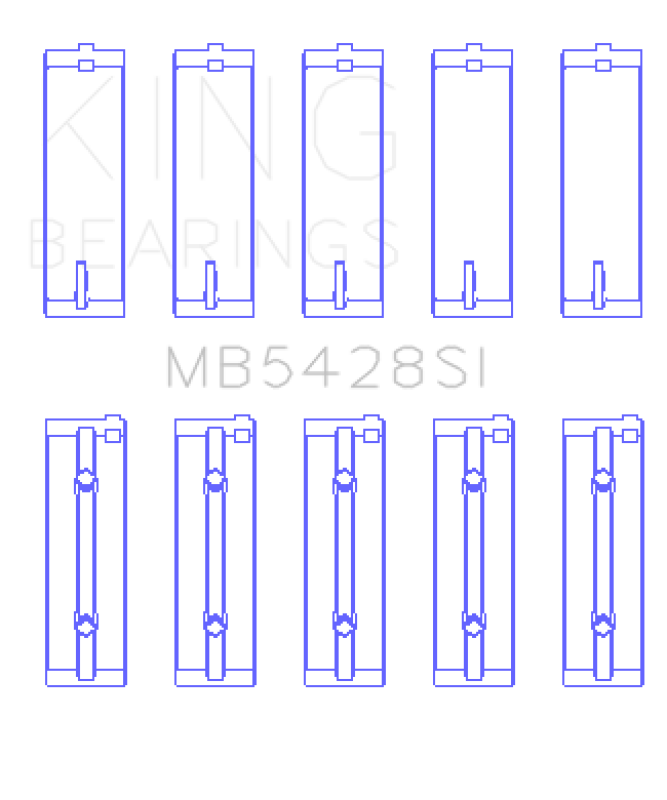 King Engine Bearings Honda R16A/ R18A 2006- Current (Size 0.25) Main Bearing Set