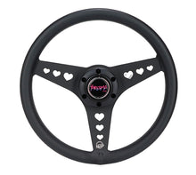 Load image into Gallery viewer, NRG All Aluminum Steering Wheel 330mm - Heart Cut Out- Ergonomic Grip- Anadized Black