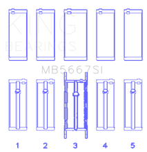 Load image into Gallery viewer, King Engine Bearings Mini W10B16A/W11B16A Silicon Bi-Metal Aluminum Main Bearing Set - Size STD