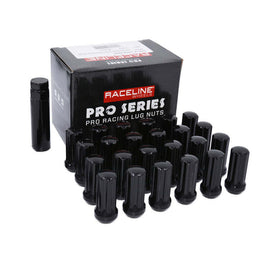 Raceline 14x2.0mm XL Spline Black Lug Nuts (24 Pack)