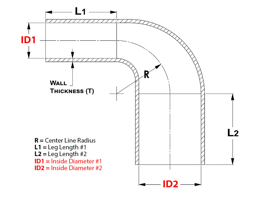 HPS 2-3/8" - 3-1/8" ID High Temp 4-ply Reinforced Silicone 90 Degree Elbow Reducer Hose Blue (60mm - 80mm ID)