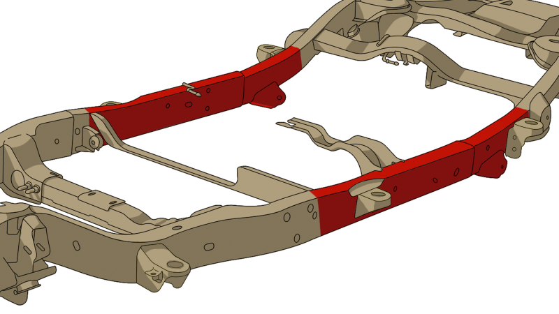 Rust Buster Avalanche/Suburban/Yukon Center Frame Repair Kit - Right