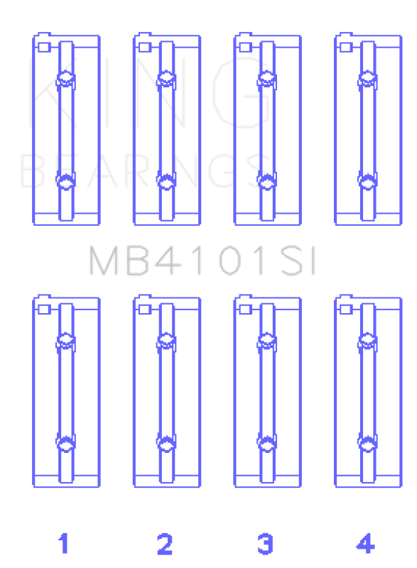 King Alpha Romeo AR 01928 / AR 06430 / AR 64102 / AR 64101 / AR 06120 / AR 01932 Main Bearing Set