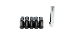 Load image into Gallery viewer, 7-Sided Heptagon Open-Ended Lug Nuts (Black, M12x1.25)
