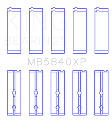 King Engine Bearings Chrysler/Dodge Gen 3 Hemi 5.7L/6.1L/6.4L Crankshaft Main Bearing Set (Set of 5)
