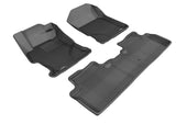 3D MAXpider 2012-2013 Honda Civic Sedan Kagu 1st & 2nd Row Floormats - Black