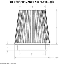 Load image into Gallery viewer, HPS Performance Air Filter 6" ID, 6" Element Length, 7" Overall Length