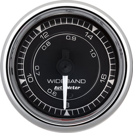 AutoMeter Chrono 2-1/16in 8:1-18:1 Stepper Motor Air/Fuel Ratio-Wideband Analog Gauge - Chrome
