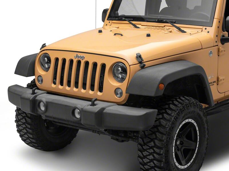 Raxiom 07-18 Jeep Wrangler JK Axial Series DB1 LED Headlights- Black Housing- Clear Lens