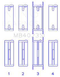 King Engine Bearings For FORD TAURUS V6 245CI/177CI/ Main Bearing