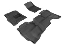 Load image into Gallery viewer, 3D MAXpider 2014-2019 Chevrolet Silverado Double Cab Kagu 1st &amp; 2nd Row Floormats - Black