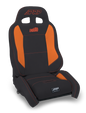 PRP EnduroCrawl Reclining Suspension Seat - Black/Orange Vinyl - Driver