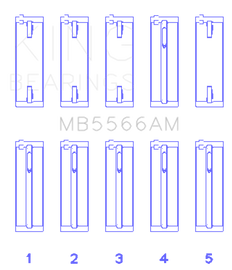 King Engine Bearings Audi A4 1.8L AEB (Size STD) Main Bearing Set