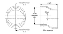 Load image into Gallery viewer, HPS 3" ID , 3" Long High Temp 4-ply Reinforced Silicone Offset Coupler Hose Blue (76mm ID , 76mm Length)
