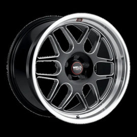 Weld Solana 22x8.5 / 5x120.65 BP / ET6 / 78.1mm Bore - Gloss Black MIL DIA Wheel