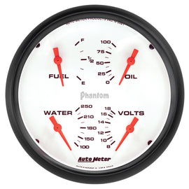 Autometer Phantom Quad 5in. Gauge 0 Ohm (E) - 90 Ohm (F) Electric