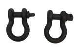 Fishbone Offroad D Ring 3/4In Gloss - Black 2 Piece Set