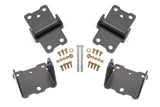 BMR 78-87 G-Body Motor Mount Kit Upper & Lower Solid - Black Hammertone