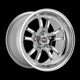 Weld S70 RT-S 18x9.5in / 5x120.65 BP / 7.7in. BS - Polished Center - Polished Shell Wheel