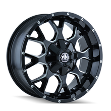 Load image into Gallery viewer, Mayhem 8015 Warrior 17x9 / 8x170 BP / 18mm Offset / 125.2mm Hub Gloss Black Milled Wheel