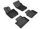 3D MAXpider 2017-2019 Porsche Panamera Kagu 1st & 2nd Row Floormats - Black