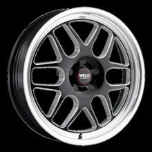 Load image into Gallery viewer, Weld Solana Drag 15x10 / 6x139.7 BP / ET38 / 6.99in BS / 106.1 Dia - Gloss Black Milled Wheel