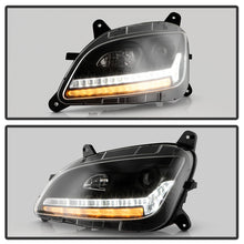 Load image into Gallery viewer, Spyder 13-19 Peterbilt 579 Driver Side Projector Headlights - Black (PRO-YD-PB57914-SEQ-L-BK)