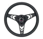 NRG Aluminum Steering Wheel 330mm - Arow Cutout - Ergonomic Grip - Anadized Black