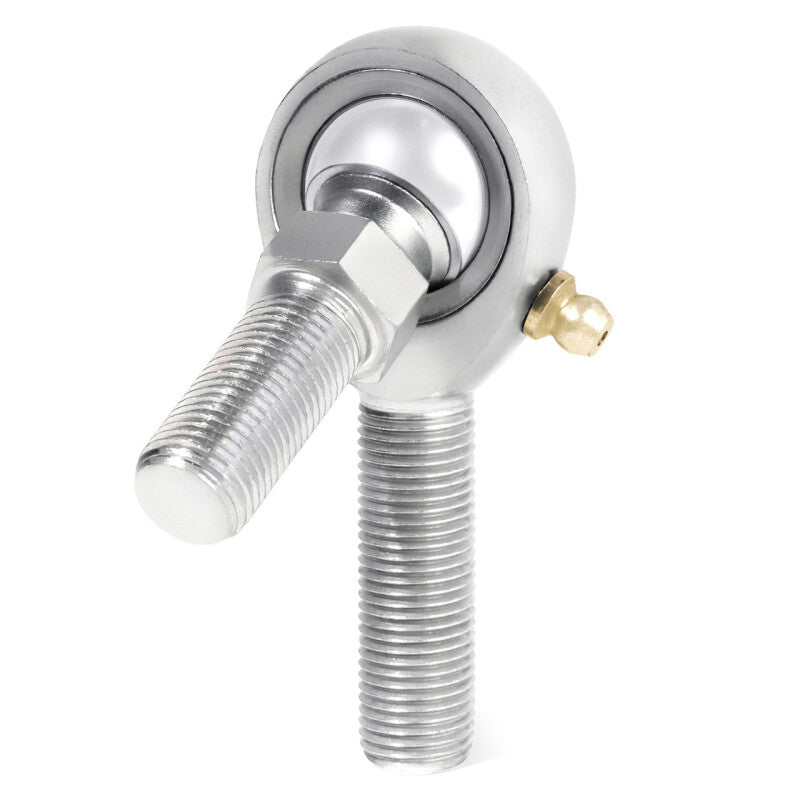 QA1 H Series 3-Pc Rod End - Male/Left Hand - .25in Bore x 1/4-28 w/Stud & Zerk - Alloy Steel
