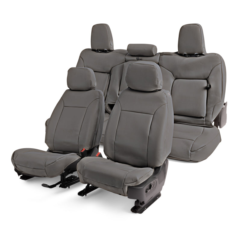 Covercraft 14-18 Chevrolet Silverado Leatherette PrecisionFit Custom Front Row Seat Covers - Stone