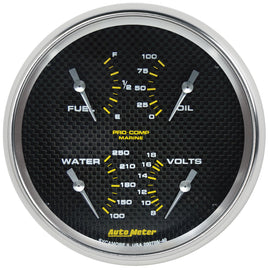 Autometer Marine Carbon Fiber 5in Gauge - 100PSI