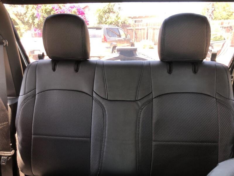 PRP Jeep Wrangler JL Rear Bench Covers - 2 door - Black/Orange