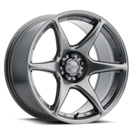 Kansei K12G KNP 15x8in / 4x100 BP / 0mm Offset / 73.10mm Bore - Gloss Gunmetal w/ Machined Lip Wheel