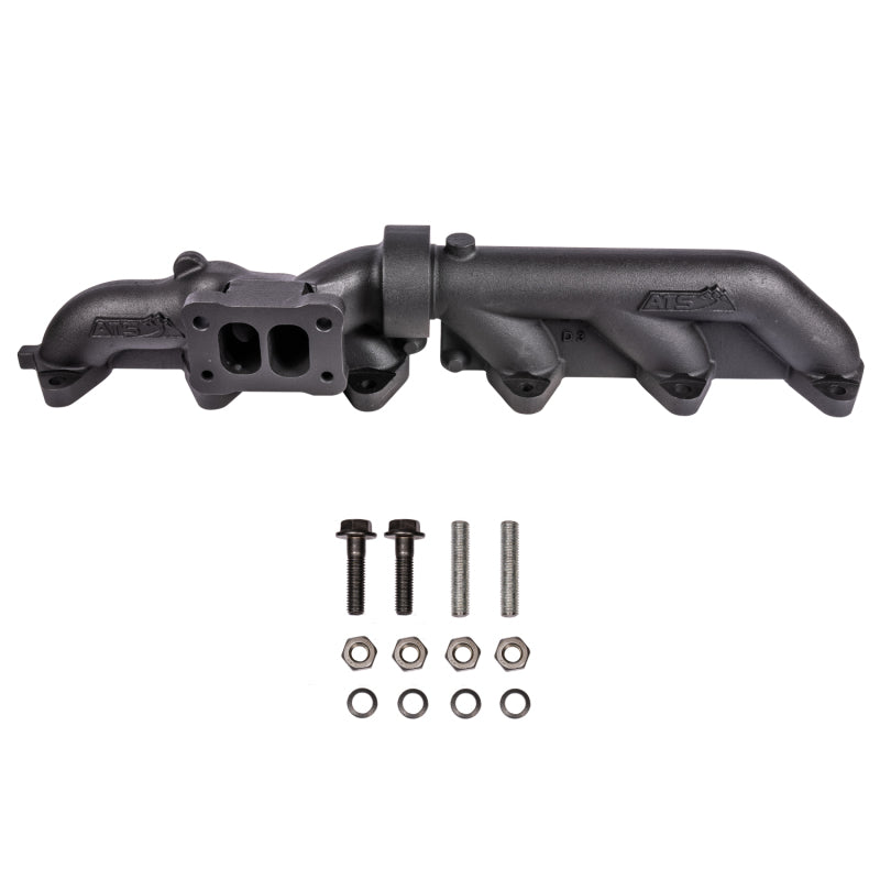 ATS Diesel 03-07 5.9L Cummins 2Pc Wide Flange T3 Pulse Flow Exhast Manifold w/ Flange Hardware