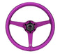 NRG Aluminum Steering Wheel 330mm - Heritage Solid Spoke - Ergonomic Grip - Anadized Purple