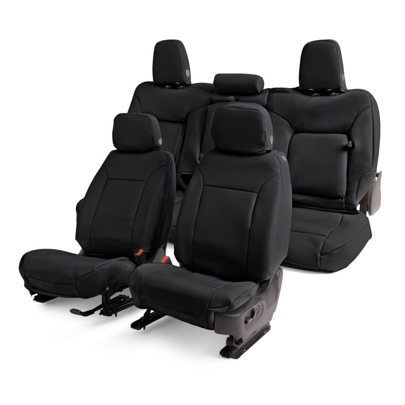 Covercraft 19-24 Chevy Silverado Leatherette PrecisionFit Custom Front Row Seat Covers - Black