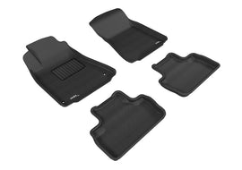 3D MAXpider 2006-2013 Lexus IS Kagu 1st & 2nd Row Floormats - Black