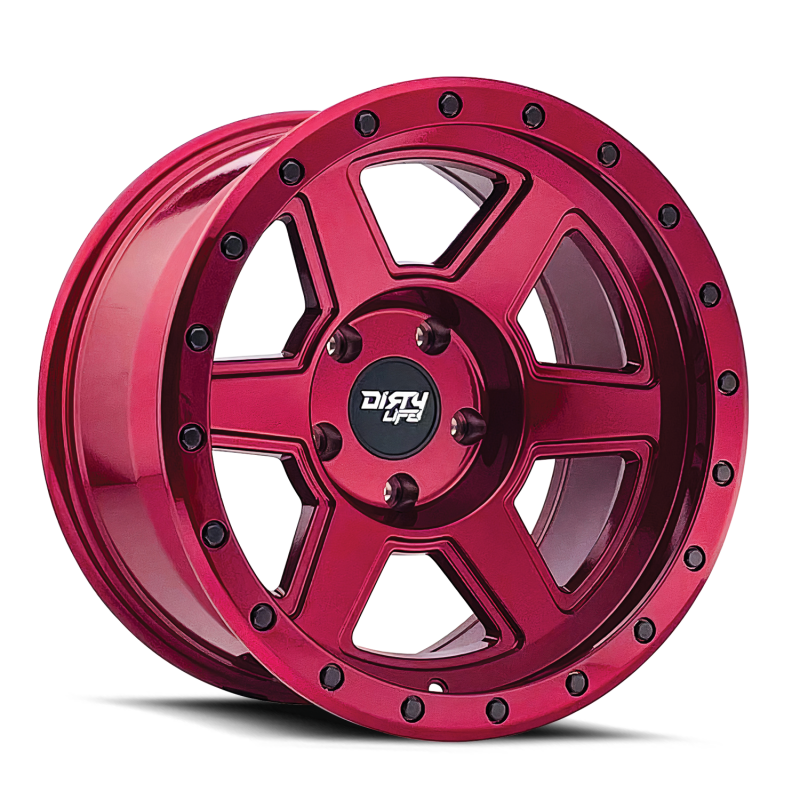 Dirty Life Compound 9315 20x10 / 8-165.1 BP / -25mm Offset / 125.2mm Hub Crimson Candy Red Wheel