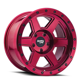 Dirty Life Compound 9315 20x10 / 8-165.1 BP / -25mm Offset / 125.2mm Hub Crimson Candy Red Wheel