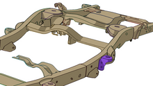 Load image into Gallery viewer, Rust Buster Avalanche/Suburban/Yukon Center Rear Body Frame Mount