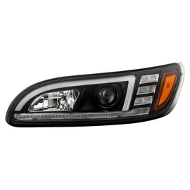Spyder Peterbilt 325 2008-2019 Driver Side Projector Headlights - Black (PRO-YD-PB38600-L-BK)