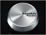 Advan 63mm Middle Centercap - Platinum Silver w/ Black Letters