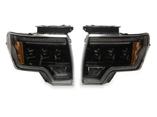 Load image into Gallery viewer, Raxiom 09-14 Ford F-150 CXR Series LED Headlights with Amber DRL- Black Housing- Clear Lens