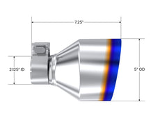 Load image into Gallery viewer, MBRP T304 SS Burnt End Tip 2.125inID, 5inOD Out, 7.25in Length, Pair 17-25 BRZ / GR86
