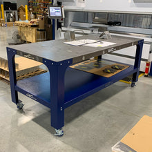 Load image into Gallery viewer, Wehrli Modular Steel Work Bench Top/Shelf Kit - 42in x 90in x .120in Thick (Raw Steel)