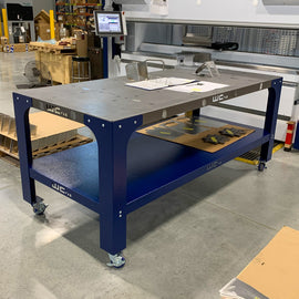 Wehrli Modular Steel Work Bench Top/Shelf Kit - 42in x 90in x .120in Thick (Raw Steel)