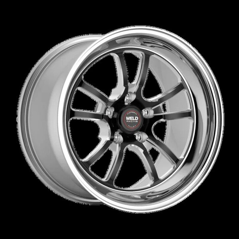Weld S70 RT-S 18x9.5in / 5x120.65 BP / 6.6in. BS - Black Center - Polished Shell Wheel